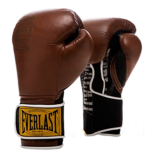 Everlast 1910 Boxing Gloves | Advanced Gloves for Men and Women | Hook and Loop with Triple-Layer Foam & Wrist Support for Injury Prevention | Heavy Bag & Speedbag Training - size: 16 oz