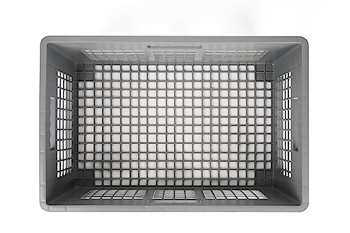 Hudson Exchange 24 x 16 x 8" (40 Pack) Mesh Straight Wall Handled Storage Container Tote, Gray - color: Gray, size: 40 Pack
