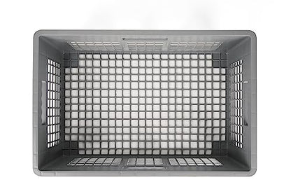 Hudson Exchange 24 x 16 x 8" (40 Pack) Mesh Straight Wall Handled Storage Container Tote, Gray - color: Gray, size: 40 Pack