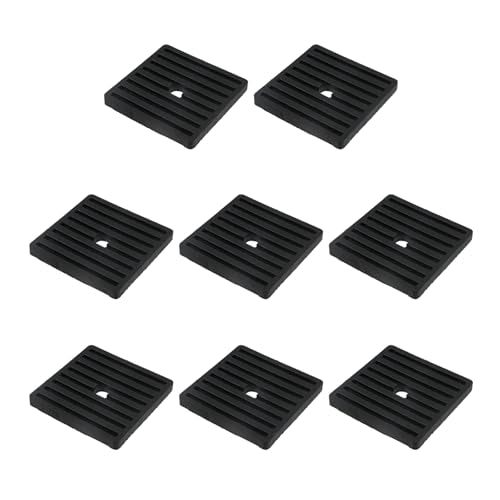 MY MIRONEY 8PCS 3.94” Square Rubber Anti-Vibration Isolator Pads, Air Conditioner Shock Pads for Air Compressor, Air Conditioner Unit, HVAC, Treadmill - style: 3.94” Square
