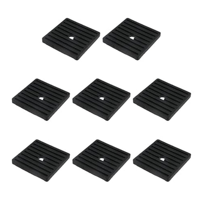 MY MIRONEY 8PCS 3.94” Square Rubber Anti-Vibration Isolator Pads, Air Conditioner Shock Pads for Air Compressor, Air Conditioner Unit, HVAC, Treadmill - style: 3.94” Square