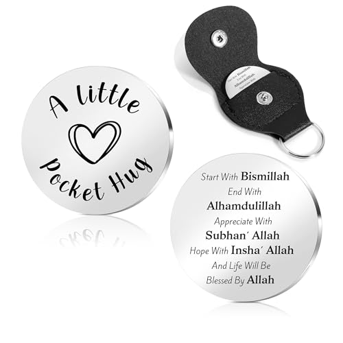 STARKET Easter Basket Stuffers For Teen Graduation Gifts For Women Men Pocket Hug Token 2026 Motivation Birthday Retirement - color: Islamic Keychain, size: Islamic keychain