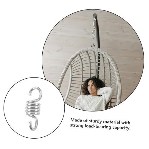 POPETPOP 2pcs Hammock Chair Hanging Spring Kit Galvanized Accessories for Porch Swings Chairs and Patio Swings Easy to Install Supports Heavy Loads Set