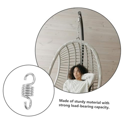 POPETPOP 2pcs Hammock Chair Hanging Spring Kit Galvanized Accessories for Porch Swings Chairs and Patio Swings Easy to Install Supports Heavy Loads Set