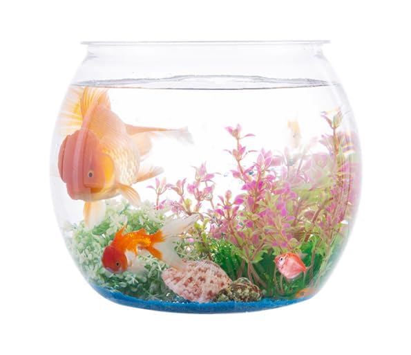 2Pcs Plastic Fish Bowls, 135oz Round Plastic Fish Tank 1 Gallon Aquarium Hydroponic Planter Floral Container for Candy, Carnival Games, Prizes, Party and Table Centerpiece Home Decor