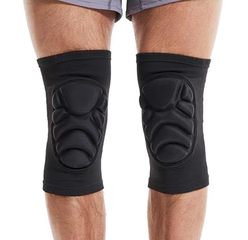 Volleyball Knee Pads for Women Men Wrestling Knee Pads Wrestling Gear, Soft EVA Crash Pad Collision Avoidance Knee Sleeve, Snowboarding Gear Knee Protector Soft Knee Pad for Work Football Dance Roller Skating (Medium) - size: Medium