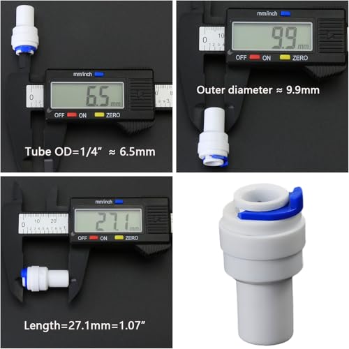 1/4" Push Fit Plug, Temporary Cap Blocks Flow & Stops Leaks | Quick-connect plug for RO, drink dispensers & water purifiers. Cap unused tubing to shut off water and prevent leaks. - size: 1/4-Inch PE Pipe Plug