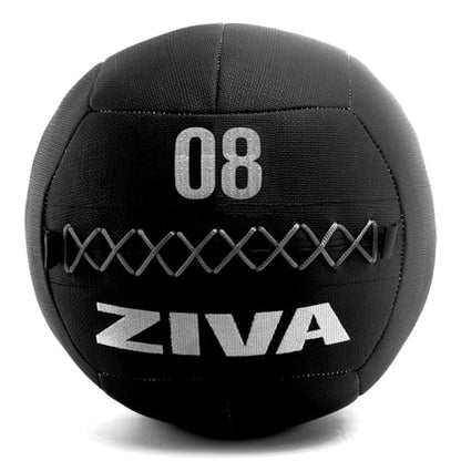 ZIVA ZVO Premium Soft Wall Ball - Elite Level, Commercial Grade Textured Synthetic Leather, Hard-Wearing Reinforced Stitching Weighted Medicine Slam for Strength Conditioning Workout - Avail 4-20lbs