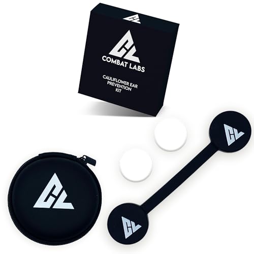 Reversible Cauliflower Ear Magnet Set + 2 Pressure Reducing Discs - Variable Compression Reduction Cauliflower Ear Treatment Kit - Cauliflower Ear Prevention - size: 2 Reversible Magnets (Joined)