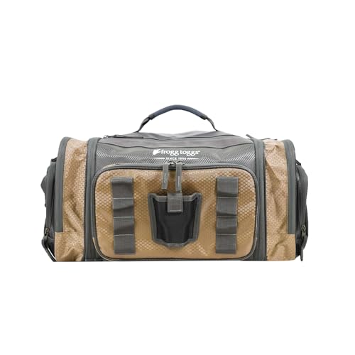 FROGG TOGGS Heavy Duty Fishing Tackle Duffle Bag, Solid Brown Elements, 3600 - color: Solid Elements Brown, style: 3600