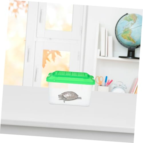 Totority Portable Turtle and Fish Carrier Box Reptile Habitat Lightweight Handheld Tank for to Clean Optimal Airflow for and Turtles Medium