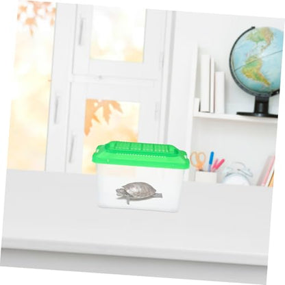 Totority Portable Turtle and Fish Carrier Box Reptile Habitat Lightweight Handheld Tank for to Clean Optimal Airflow for and Turtles Medium