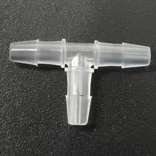3 Way Tee Connector Equal Barbed T-Fitting 3 Way Hose Barb Adapter for Laboratory Biochemical Analytical Instruments Food Machinery Aquarium Equipment 100pc/pk (2.4mm 3/32'' Cir) - size: 2.4mm 3/32'' Cir