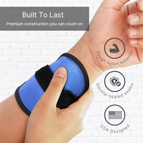 FlexiKold Gel Ice Pack Circles w/Straps (4 Pack) - Small Ice Packs, Reusable Ice Pack for Injuries, Ice Packs Reusable, Breastfeeding, Wisdom Teeth, Sinus Headaches - 6304-STRAP4PK by NatraCure