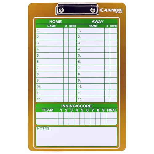 Cannon Sports Dry Erase Coaches Board with Marker - Double-Sided Dry Erase Coaching Board for Baseball, Basketball, Football, Soccer, and Hockey - Perfect for Practices and Games (Baseball) - style: Baseball