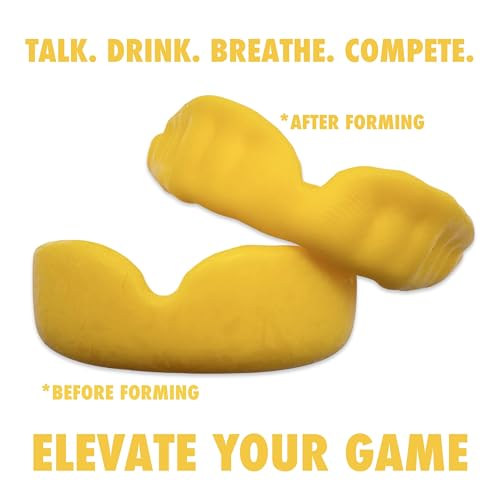 Zero-G Sports Mouthguard Yellow 1-Pack - Adult Size - Boil & Bite - Basketball, Football, Soccer, Baseball, Hockey, Lacrosse - color: Yellow