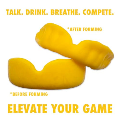 Zero-G Sports Mouthguard Yellow 1-Pack - Adult Size - Boil & Bite - Basketball, Football, Soccer, Baseball, Hockey, Lacrosse - color: Yellow