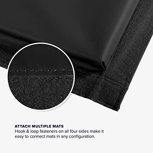 We Sell Mats Gymnastics Mat, Folding Tumbling Mat, Portable with Hook & Loop Fasteners - color: Black, size: 4 ft x 6 ft x 1.5 in