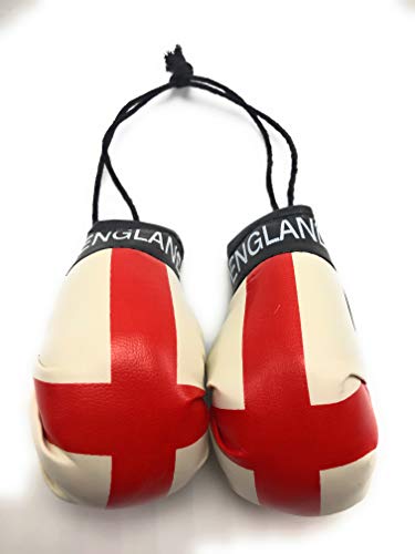 Hanging Car Mirror Mini Boxing Gloves (England (Saint George's Cross)) - color: England (Saint George's Cross)