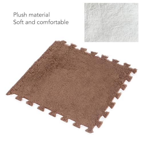 10pcs 30 cm/11.8 in Foam Puzzle Floor Play Mat,Interlocking Carpet Tiles for Home Gym and Fitness Room (Coffee) - color: Coffee