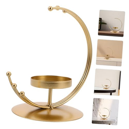 ULTECHNOVO Moon Candle Holders for Romantic Centerpieces Elegant Tealight Decor for Weddings and Eid Celebrations Meticulously Crafted Moon-Shaped Design for Table Decoration