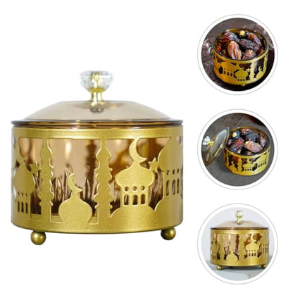 MAGICLULU Metal Ramadan Candy Tray Eid Decor Serving Dishes Fruit Decor Ramadan Elements Tray