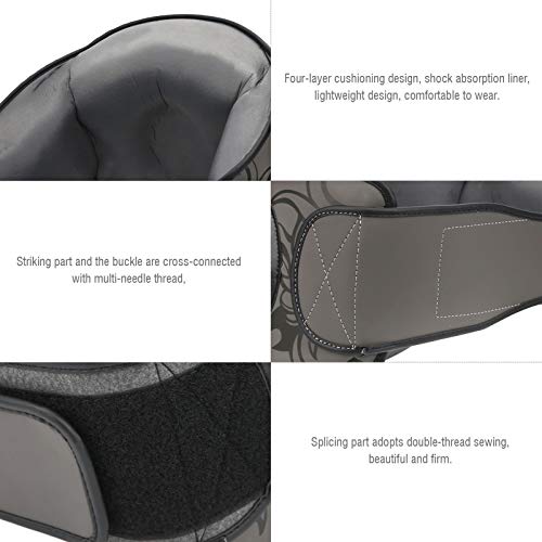 Srliya Thickened Boxing Belly Pad MMA Muay Thai Kickboxing Stomach Protector with 4-Layer Cushioning, PU & Sponge Training for Martial Arts