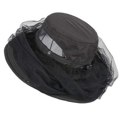 Practical Head Covers with Fine Density Mesh Antibug Head Net for Women Men Unisex Hiking Camping Fishing Accessories Gnat - color: Gray Topped