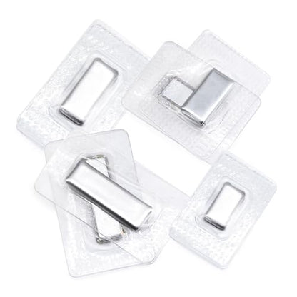 SEMINI Hidden Sew Magnetic Snap Invisible Hidden Sew in PVC Hidden Purse Closure for Fastener Handbag Cloth Clasp DIY Craft Sewing Tools (Mixed Size) - size: Mixed Size,Rectangular