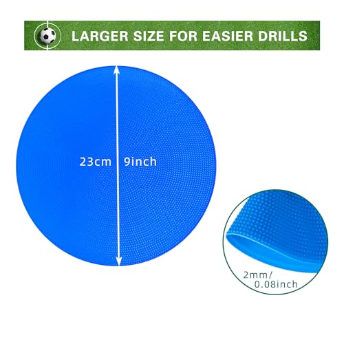 Non Slip Rubber Floor Markers 4 Inch 9 Inch 10 Inch | Multicoloured Poly Dots are suitable for football training and agility drills Marking positions in dance studios - style: 9inch 36pcs