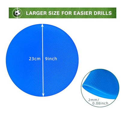 Non Slip Rubber Floor Markers 4 Inch 9 Inch 10 Inch | Multicoloured Poly Dots are suitable for football training and agility drills Marking positions in dance studios - style: 9inch 36pcs