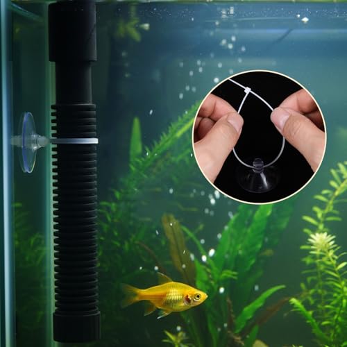 50PCS Aquarium Suction Cups, 25mm Small Suction Cups and 70PCS Zip Tie Aquarium Plant Holder Suctions Cup for Binding Aquariums Plant Holder Fishes Tanks Plants Moss Shrimp Nest Landscape Fixation