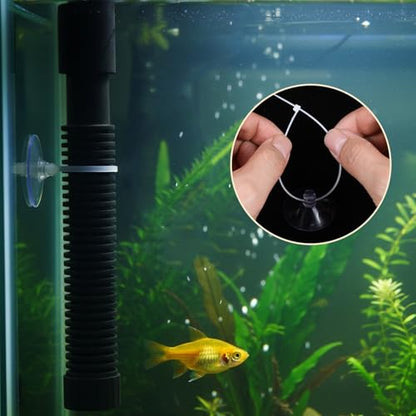 50PCS Aquarium Suction Cups, 25mm Small Suction Cups and 70PCS Zip Tie Aquarium Plant Holder Suctions Cup for Binding Aquariums Plant Holder Fishes Tanks Plants Moss Shrimp Nest Landscape Fixation