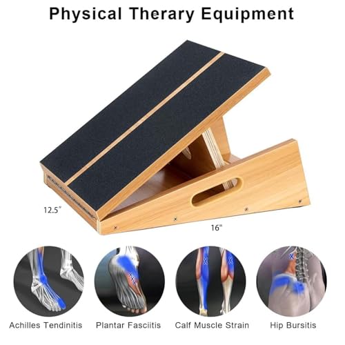StrongTek Professional Wooden Slant Board, Adjustable Incline Board, and Calf Stretcher, Stretch Board - Extra Side-Handle Design for Portability, Full-Coverage - style: full-coverage
