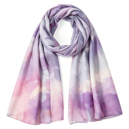 Hijab Scarf for Women Fashion Printed Modal Hijab Head Wrap Scarves Lightweight Long Scarf Shawls - color: Watercolor K