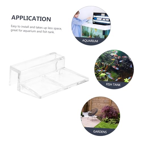 Strong Support Holder for Tank 4pcs Plastic Clips Glass Cover 8mm Easy to Fasten Suitable for Aquariums