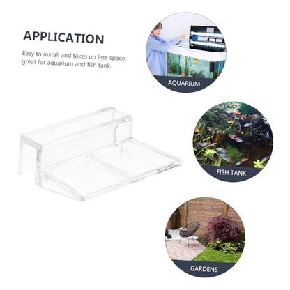 Strong Support Holder for Tank 4pcs Plastic Clips Glass Cover 8mm Easy to Fasten Suitable for Aquariums
