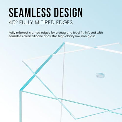 Ultum Nature Systems Prism Rimless Glass Aquarium - Cube Tank with Mitered Lid, Tall Nano Fish Tank for Home & Office - UNS Prism, 30TM - size: 11.81 x 11.81 x 17.72 inches