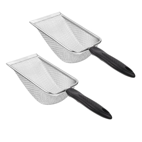VANZACK 2pcs Stainless Steel Reptile Shovels for Convenient Litter Cleaning Substrate Tool for Tortoises Lizards Snakes and More Practical Accessory for Reptile Care