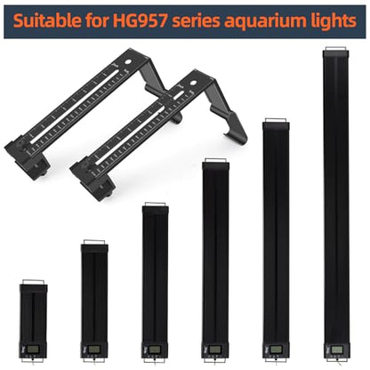 hygger Aquarium Light Clip Holder (for HG-957),1 Piece, Aquarium Fish Tank Light Riser/Holder/Bracket/Stand/Mount - size: 1 piece