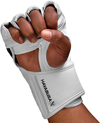Hayabusa T3 4oz Pro Style MMA Gloves for Men and Women - color: White/Black, size: X-Large