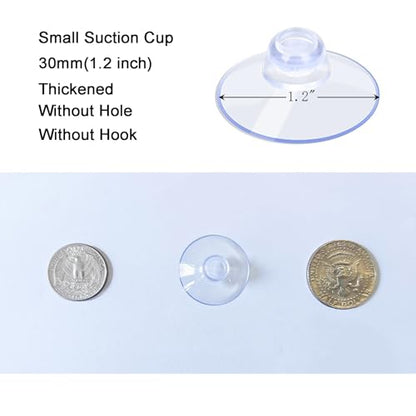AQUANEAT 20 Packs Suction Cups 1.2 Inch Clear Sucker Pads Without Hook for Glass Home Organization Decoration - size: 1.2 in