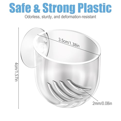 Suction Cup Plant Holder, 3 Pcs ABS Aquarium Plant Holder Transparent Fish Tank Plants Holder Aquatic Plants Cup for Aquascape Decoration