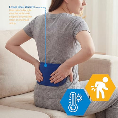 MED PRIDE Reusable Hot & Cold Therapy Gel Pack with Belt Sleeve, 2-Pack