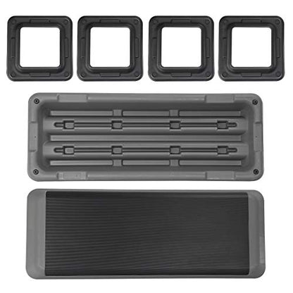 F2C 43 inch Aerobic Exercise Step Platform Adjustable Height Stepper Exercise Workout Step Bench with 4 Risers 4" - 6" - 8" Large Fitness Exercise Stair Step for Home Gym Fitness Training - color: Black