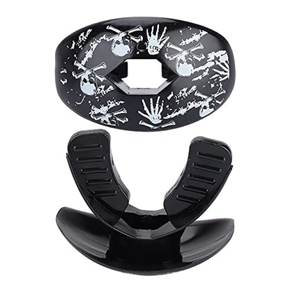 Mouthguard, Sports Teeth Protector for Boxing and Football ¨C 4 Colors Food Grade Silicone (Skeleton Pattern)