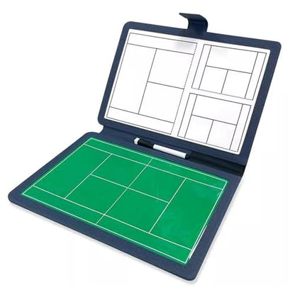 Tennis Coach Board Clipboard, Premium Tactical Double-Sided Coach Marker Board, with Full & Half Court Tennis Dry Erase Marker Board, Tennis Coaching Board, with 2 Whiteboard Pens