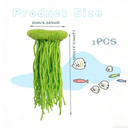 1 PCS Fish Spawning Mops, Fish Breeding Grass Mops, Floating Fish Spawn Breeding Mop for Fish Tank (Green)