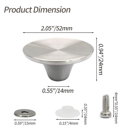 Dutch Oven Knob, Silver Lid Knob Replacement, 1pc | for Enameled Ceramic Cast Iron Dutch Oven Pot Lid, Pan Lid Handle - color: Chrome-1pc