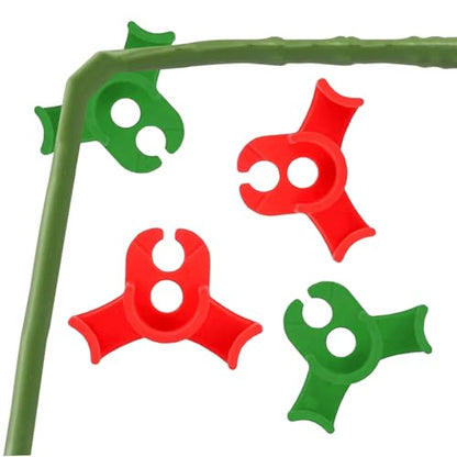 80 Pcs Low Stress Training Clips, 90 Degrees Plant Trainer, Bud Benders, Plant Stem Support Bender for Plants - Red and Green - color: 80 Pcs Red and Green